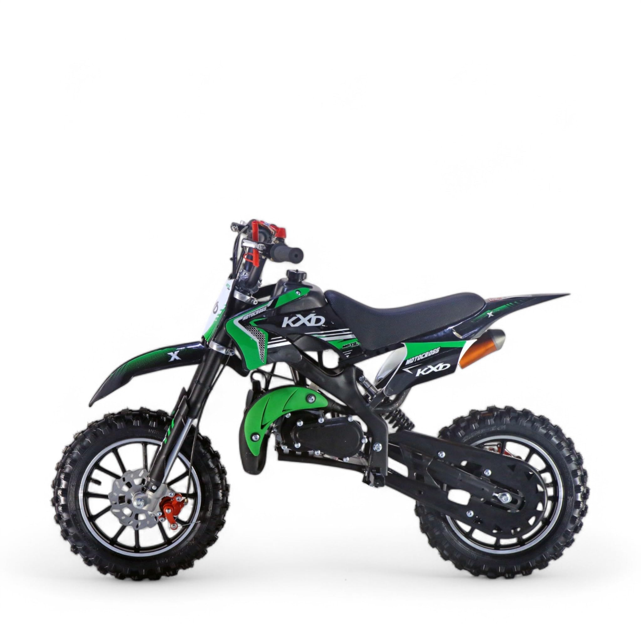 KXD 701A/706A/708A/705A 49cc 2Takt 4Takt Dirt Cross Pocket Enduro Dirtbike Motocrossbike Motocross Motorrad Cross 49ccm Vorderrad Motor Pocketbike (Grün, KXD 701 49ccm 2Takt)