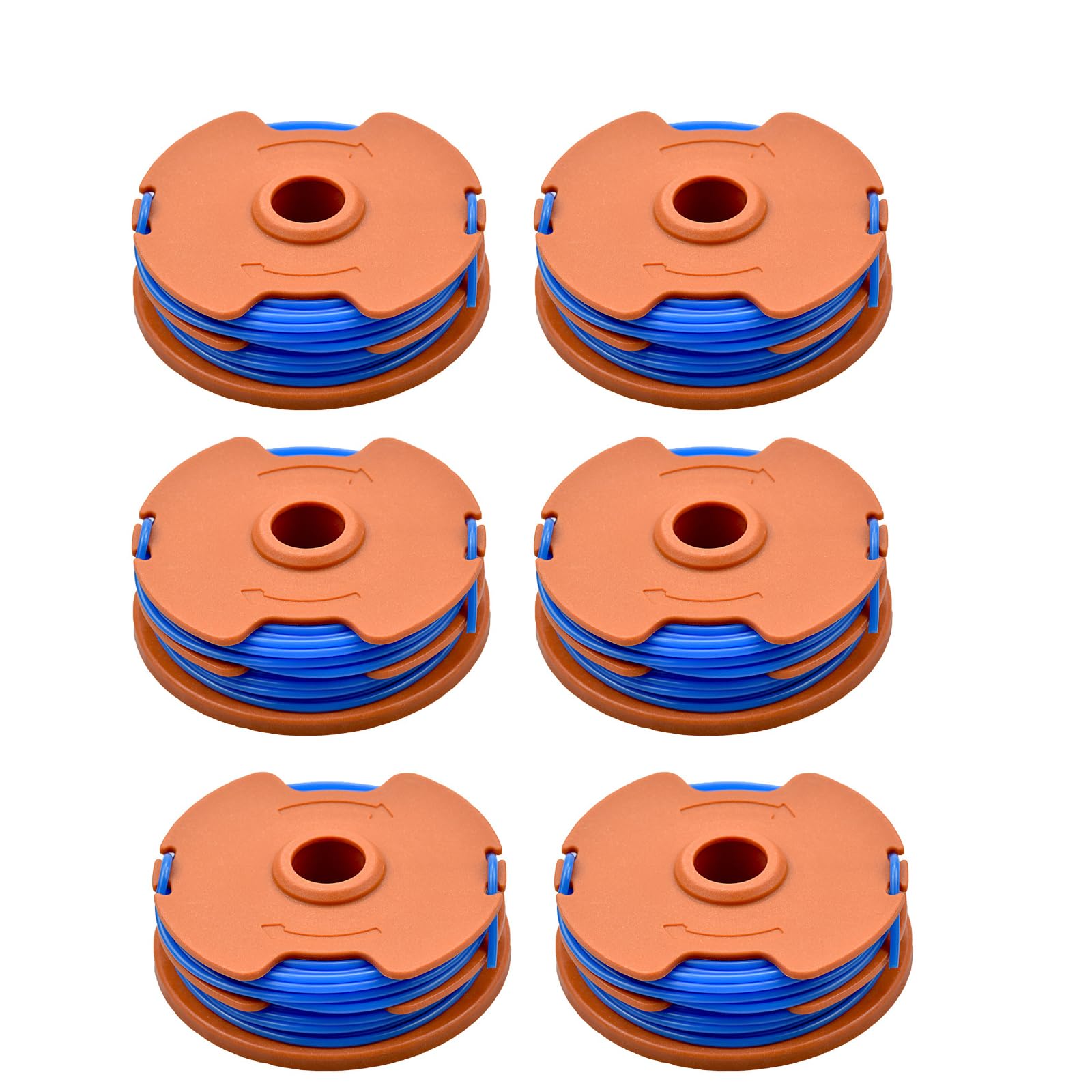 Lyshujli WX100 Strimmer Spool Line For Qualcast GT25 GT30 GGT450A1 GGT350A1,For McGregor MET6032 MET4530 MET3525 For Worx WG119E Strimmer (6spools)