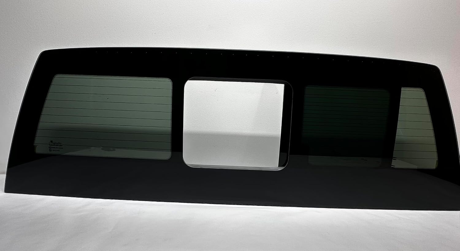 Rear Power Connection Ready Sliding Glass Window compatible with Ford F-Series F250-F550 (2017-2026) Factory Dark Tinted, Heated (defroster lines) No Regulator Cable or Motor