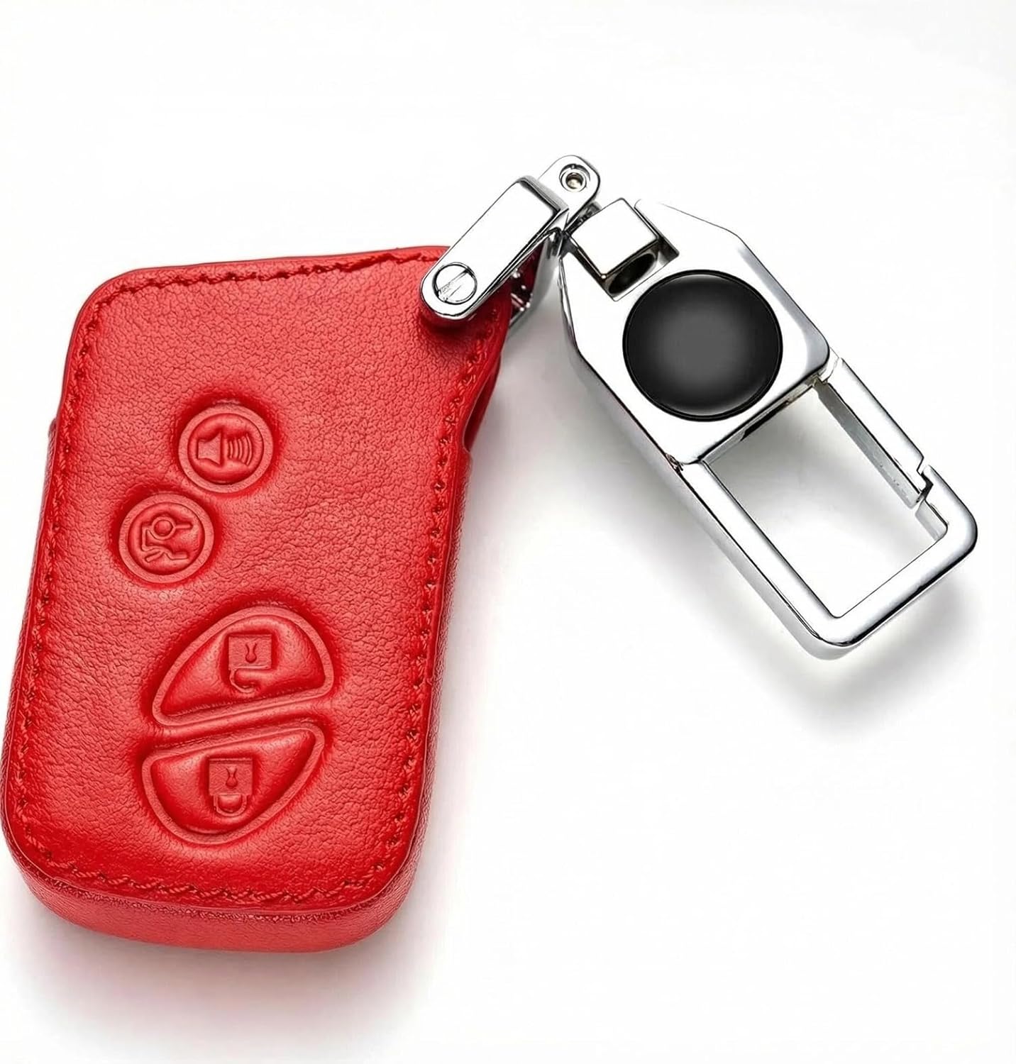 Car Key Fob Case, for Lexus ES200, ES300h, RX300, NX200, UX260H, CT200h‌ Series Car Key Fob Case Cover Accessories (4 Button) Red