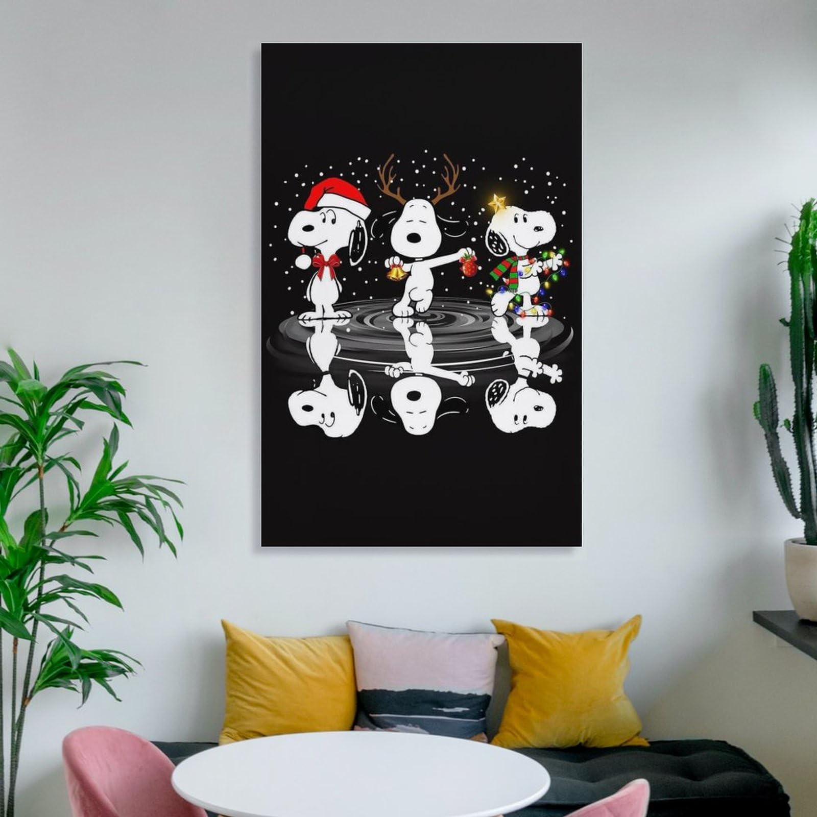 Amazon.co.jp: スヌーピー(スケートをする) キャンバス 絵画 絵 現代