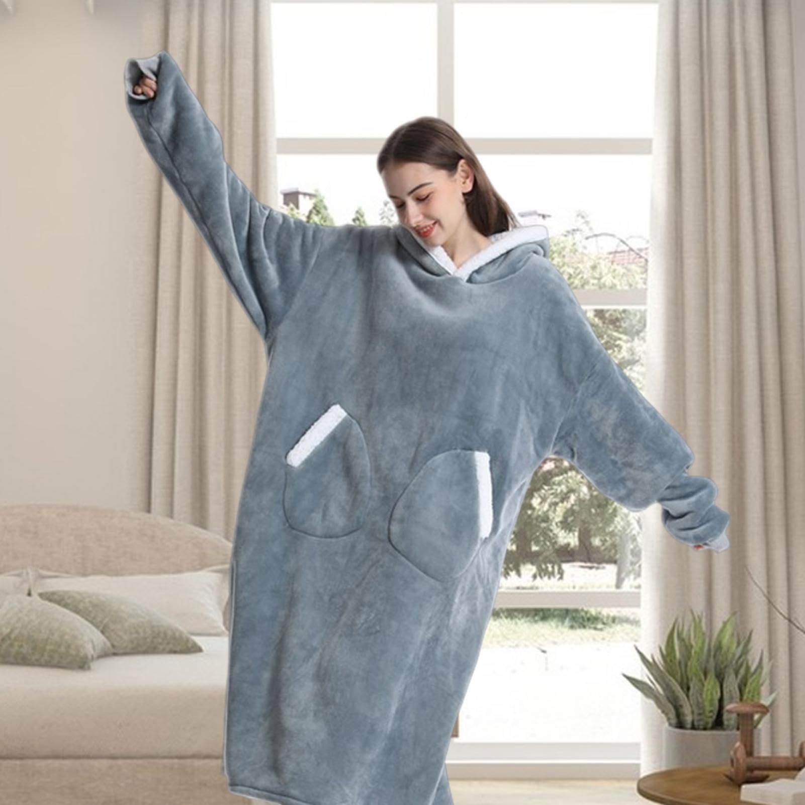 Manta para Adultos, Manta de Invierno, Manta portátil | Sudadera Manta