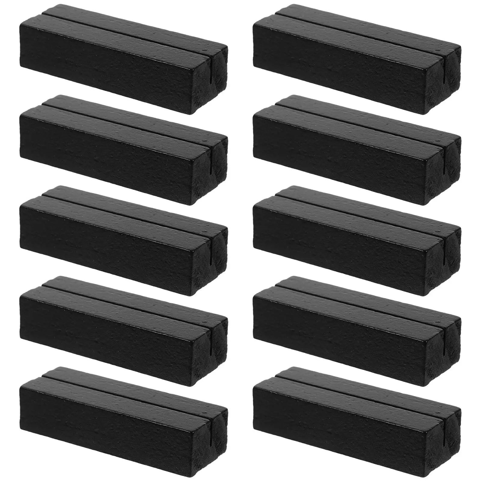 Lot de 80 porte-cartes de visite ornementaux pour table de salle à manger avec clip en bois (kaki)