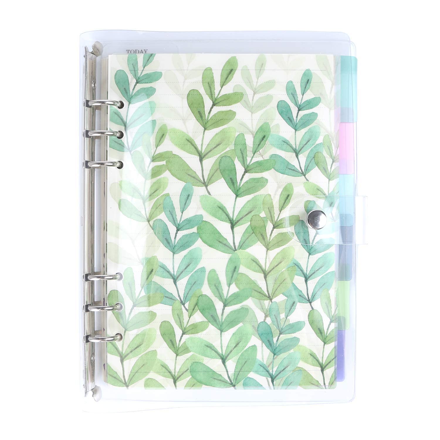 A5 Loose Leaf, 6 Ring Personal Planner Index Dividers 80 Insert Pages With 6 Index Divider Tabs Journal Loose Leaf Binder For Filofax Notebook Travel Diary Journal （Not include binding ring and cover）