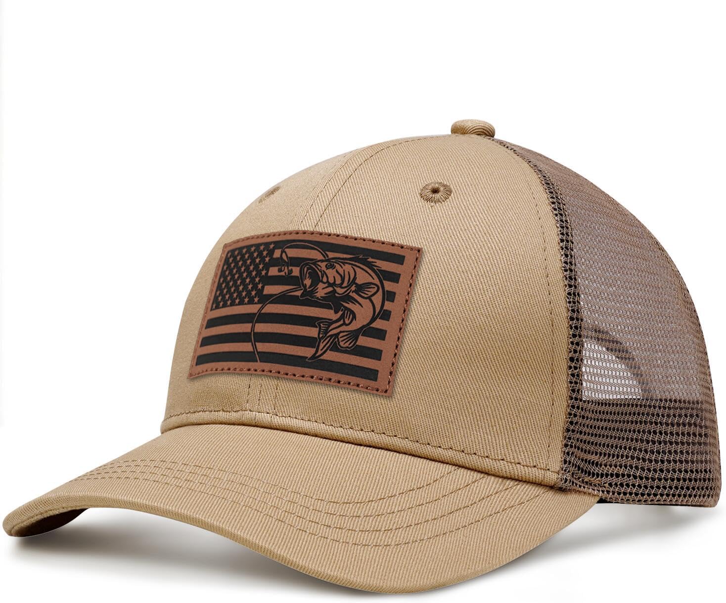 Mens Fishing Gifts American Flag Hat Mens Fathers Day Christmas Birthday Gifts Trucker Fishing Hat for Dad