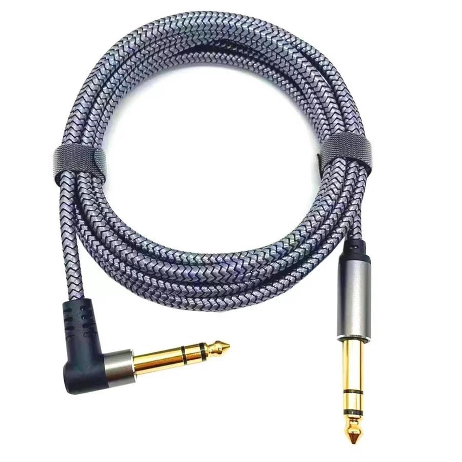 Guitarra Cable Audio Cable De Instrumento TRS 1/4 Pulgadas Ángulo Recto Salida Macho 6,35mm Mezclador Cable Interconexión Estéreo