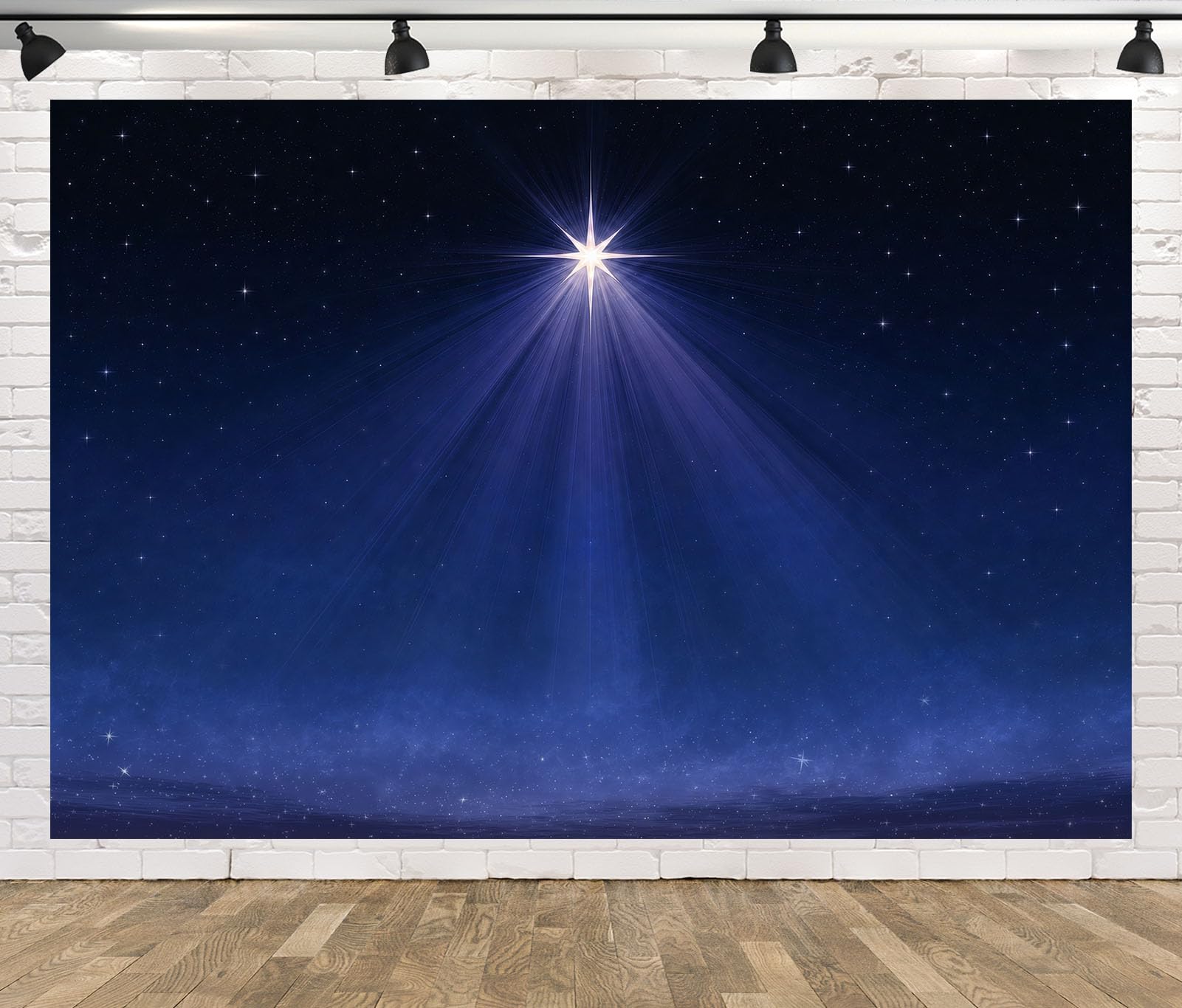 10x8FT (3x2.5m) Stella Di Natale Radiante Sfondo Fotografico