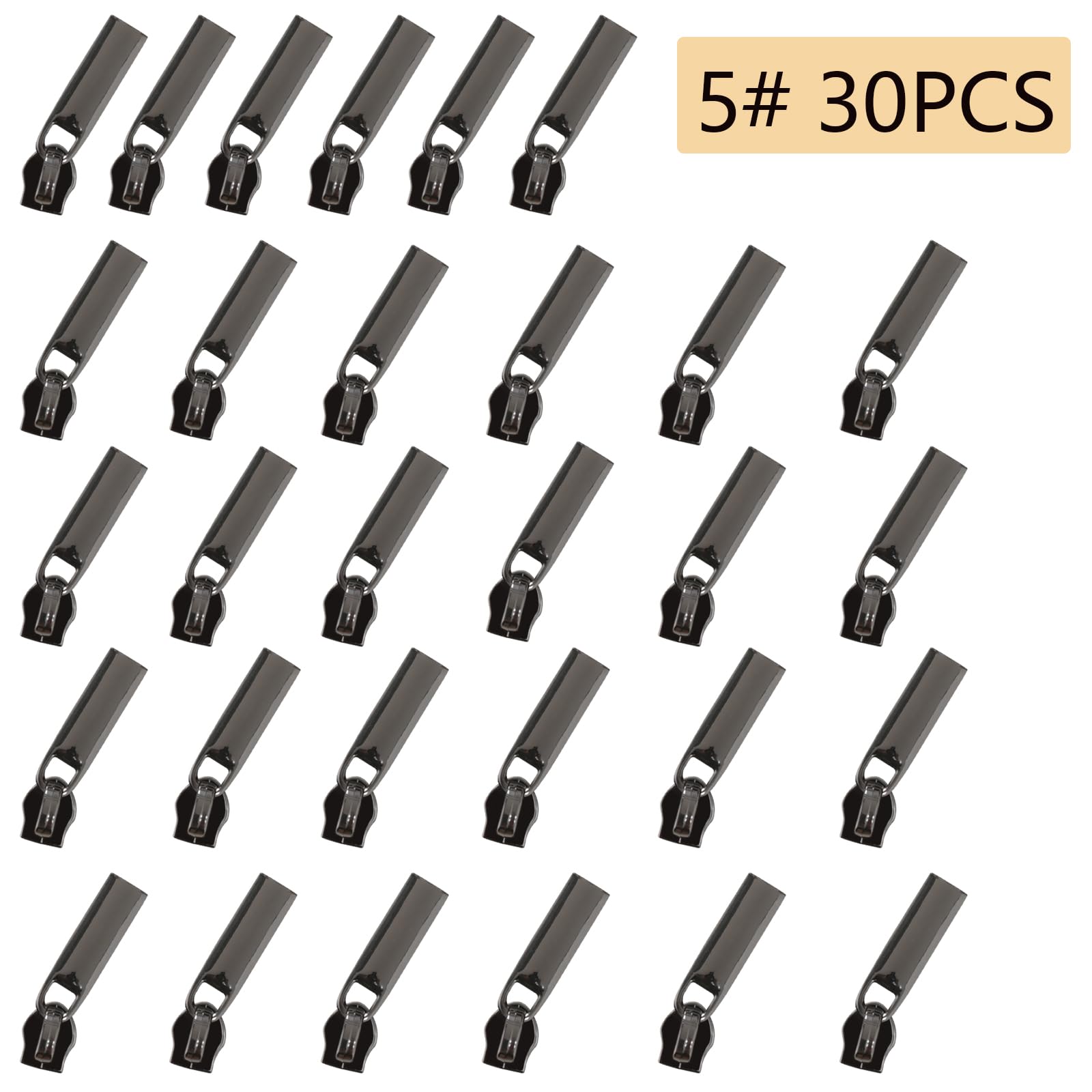 GUBOCA 9 M Cerniera Lampo Lunga,Cerniere in Nylon per Cucito a Metro con 30 Pezzi di Accessori (Nero,Nero)