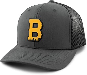 Boston B Skyline Black & Gold Classic Snapback Trucker Hat