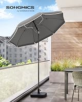 SONGMICS 160 cm-es napernyő UPF 50+ védelemmel, hajlítható, magasságállítható, szürke 2