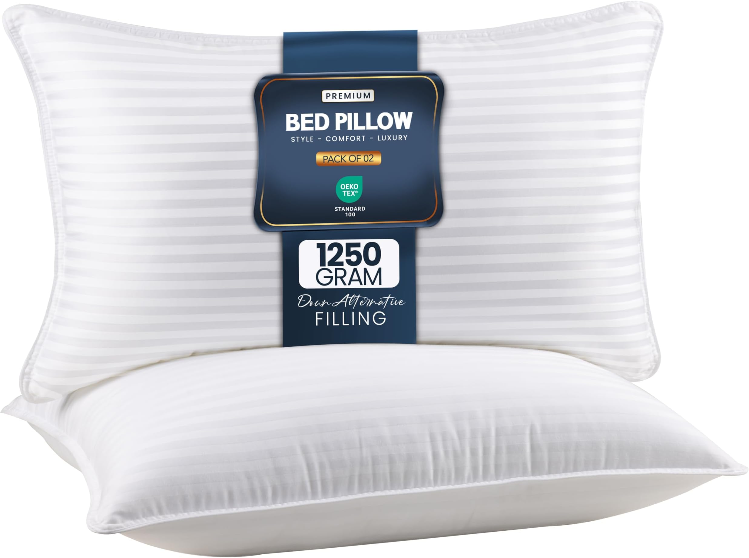 Utopia Bedding Bed Pillows for Sleeping King Size (White), Set of 2, Down Alternative Pillow for Sleeping, Cooling Hotel Quality Pillow Set for Back, Stomach or Side Sleepers