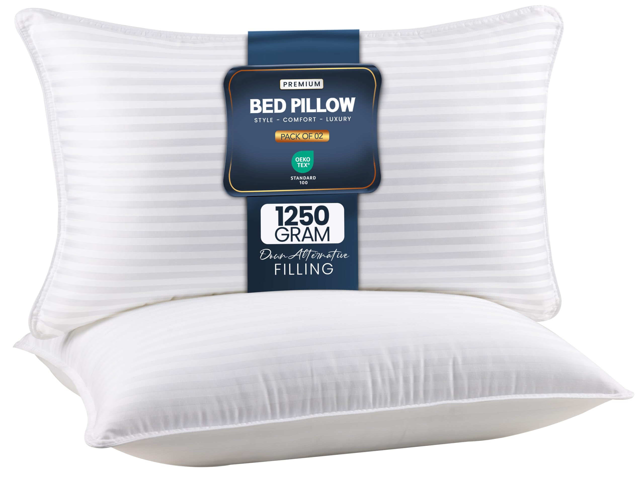 Utopia Bedding Pillows 2 Pack, (King) Polycotton Cover Hotel Quality Luxury Bed Pillow for Back, Stomach or Side Sleepers