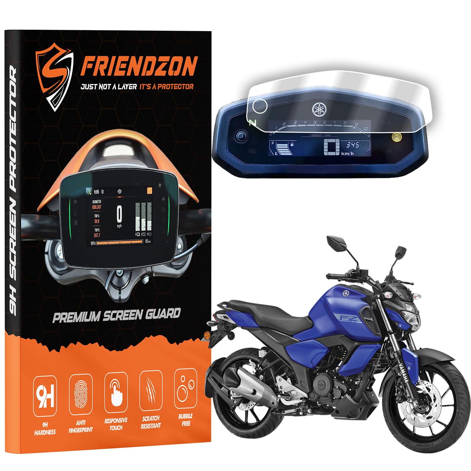 Screen Guard Protector for Yamaha FZ S V3 / FZ V3 / FZ15 V3 Bike || Motorcycle Dashboard Instrument Cluster Screen Protector || Scratch Resistant || Anti Finger Print-image-29