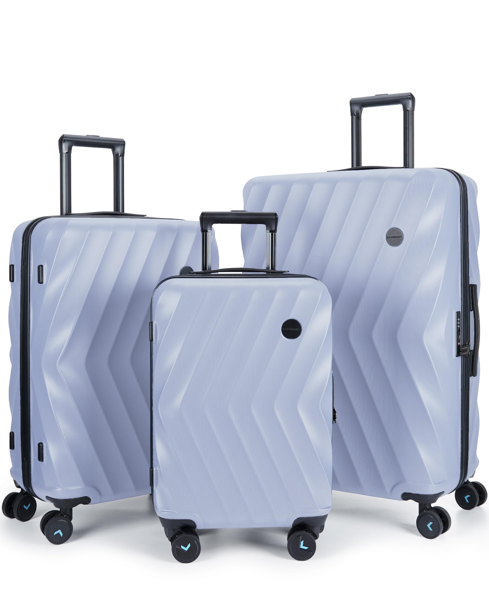 BAGSMART 3 Piece Luggage Sets PC Suitcase Hardside (There’s a problem with the block codeo)