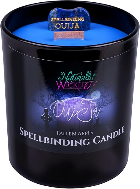 Naturally Wicked Spellbinding Ouija Candle | Scented Crystal Spell Candle | Inc Ouija Planchette