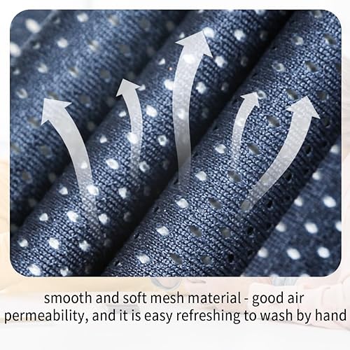 Miniatura 5 de Cubierta para estoma de cuello para traqueotomía (azul marino, 5 piezas, pequeño)