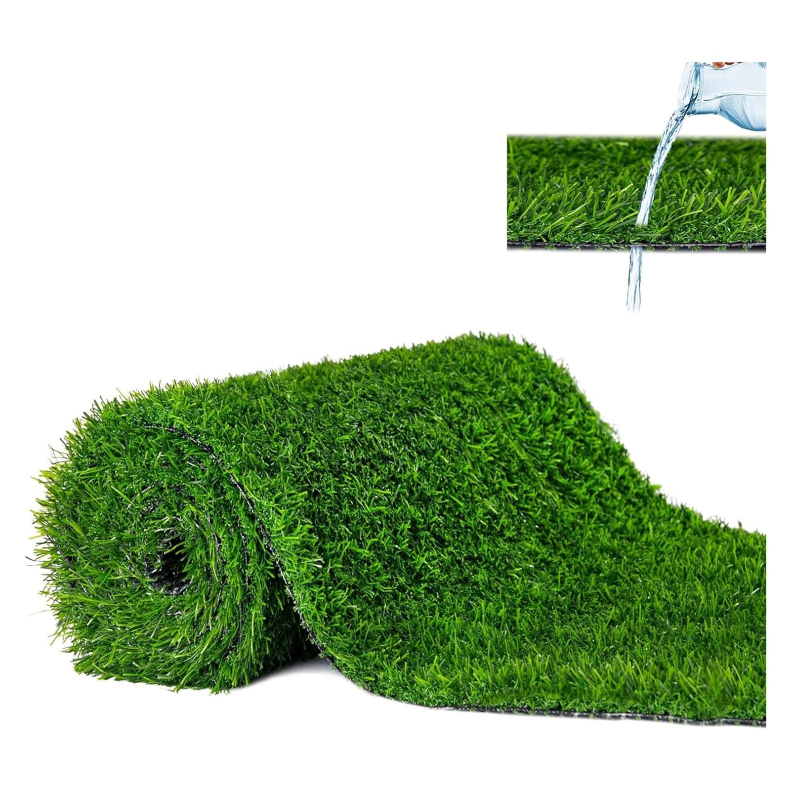 Gazon synthétique 1x4m avec drainage et tapis herbe artificielle pour extérieur