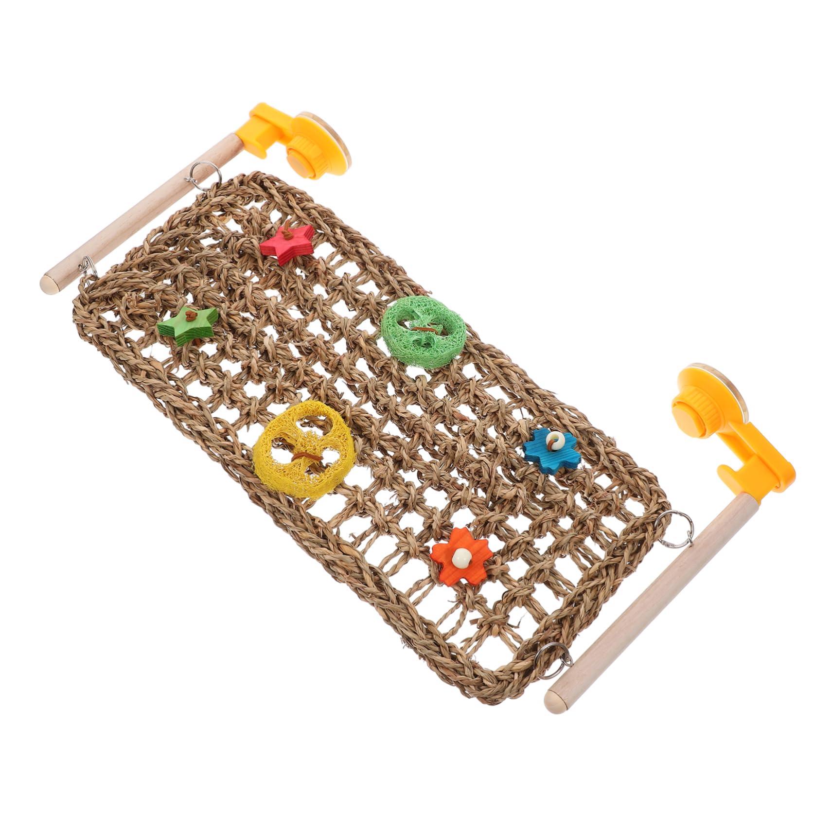 Vogelspielzeug Für Papageien Und Nymphensittiche Woven Hammock Kletterseil Und Kletterleiter Aus Robustem Gras Für Aktives Spielen Und Klettern Im Vogelkäfig