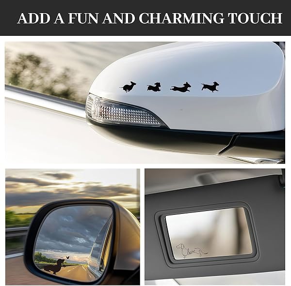 Zosutetoxo Adhesivo para Coche, Calcomanía de Perro para Auto & Vinilo Decorativo para Auto con Diseño de Teckel Tierno - 5