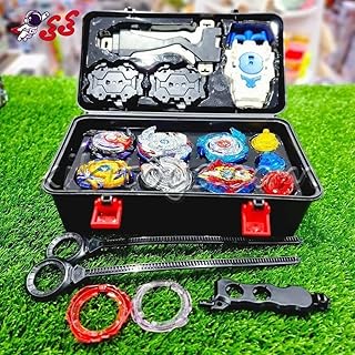 صندوق اميزنج بوكس 8 اصلي من المعدن عالي الجودة، قاذفتين + ذراع اطلاق + حزام، صندوق كامل للاطفال للعب معًا (2 او 3 لاعبين)