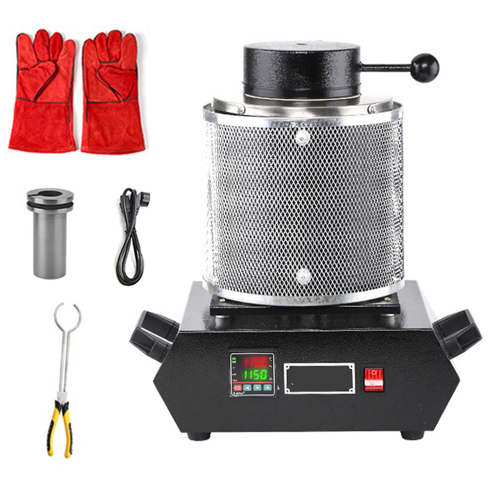 Kit de fusion électrique 1500W pour fondre l'or à température automatique 1150 °C