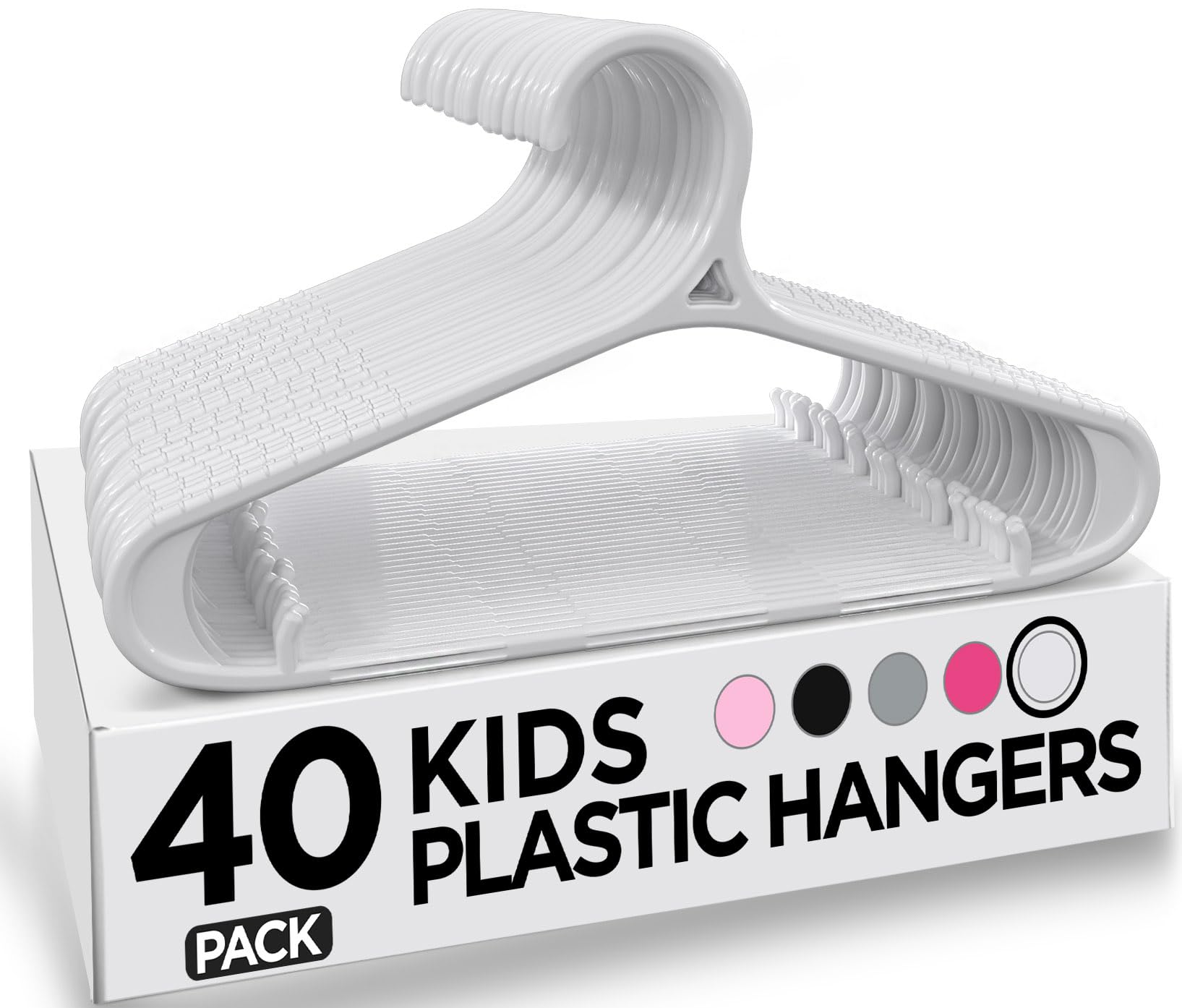 Utopia Home Grucce Bambini 40 Pezzi, Appendiabiti Neonato Antiscivolo con Gancio Girevole