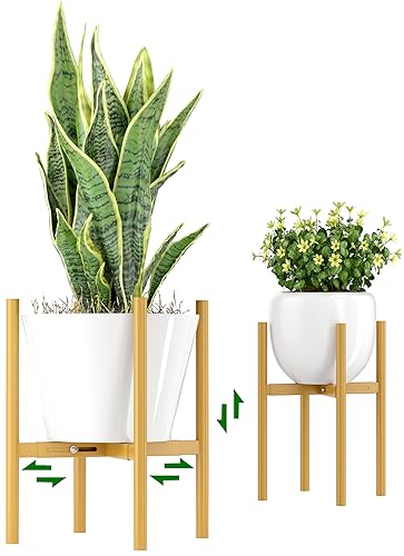 EKNITEY Adjustable Plant Pot Stand: Indoor Outdoor Modern Flower Holder