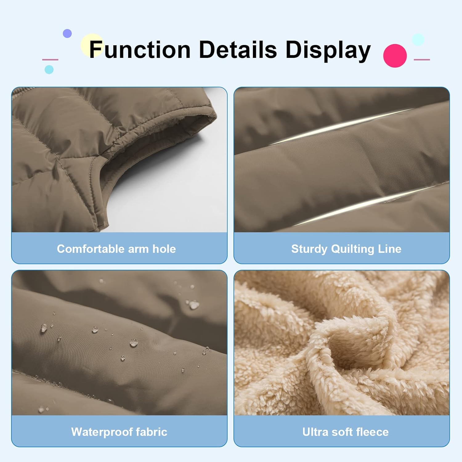 Pursky Girl's and Boy's Hooded Warm Puffer Vest Outerwear Soft Flannel Lined Insulation Waistcoat - Image 7