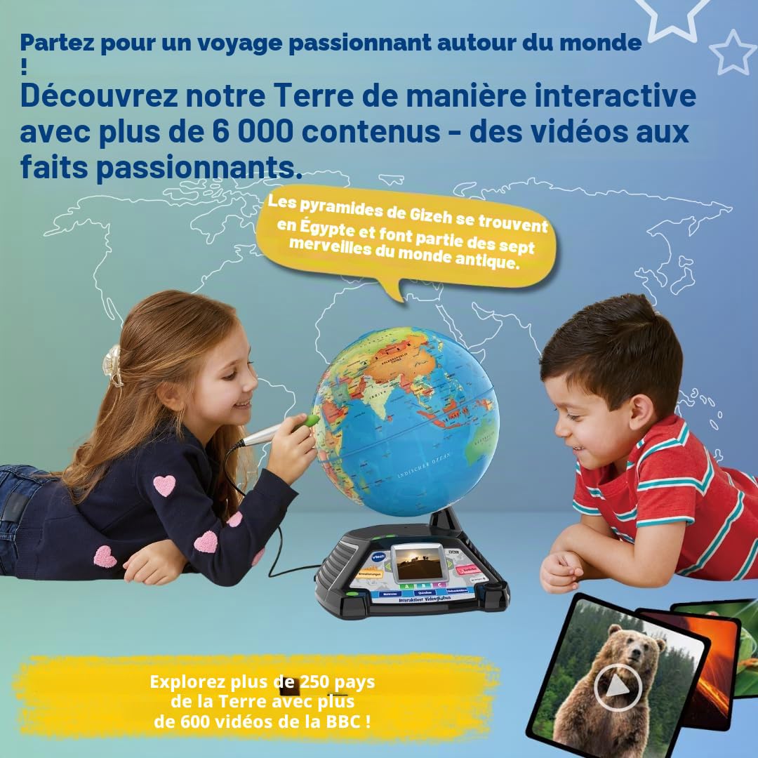 Vtech- Globe d'apprentissage, 80-605464, Multicolore - Version allemande
