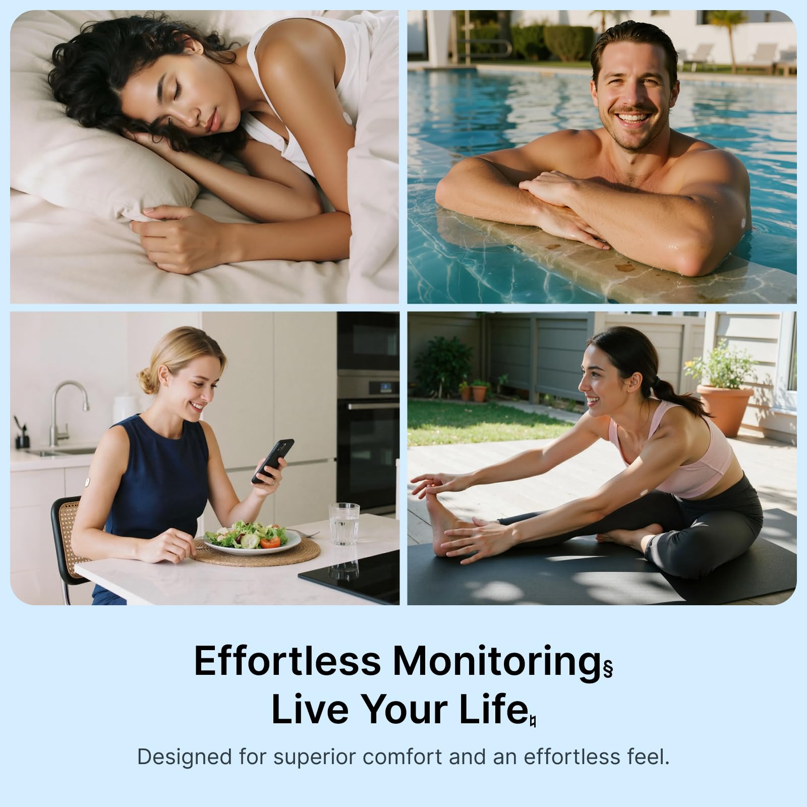 SIBIO KS3 Kontinuierliches Keton-Monitoring (CKM), 14-Tage Wearable-Sensor zur präzisen Ketose-Überwachung, professionelles Echtzeit-Tracking für ketogene & Low-Carb-Diäten, kompatibel mit iOS/Android