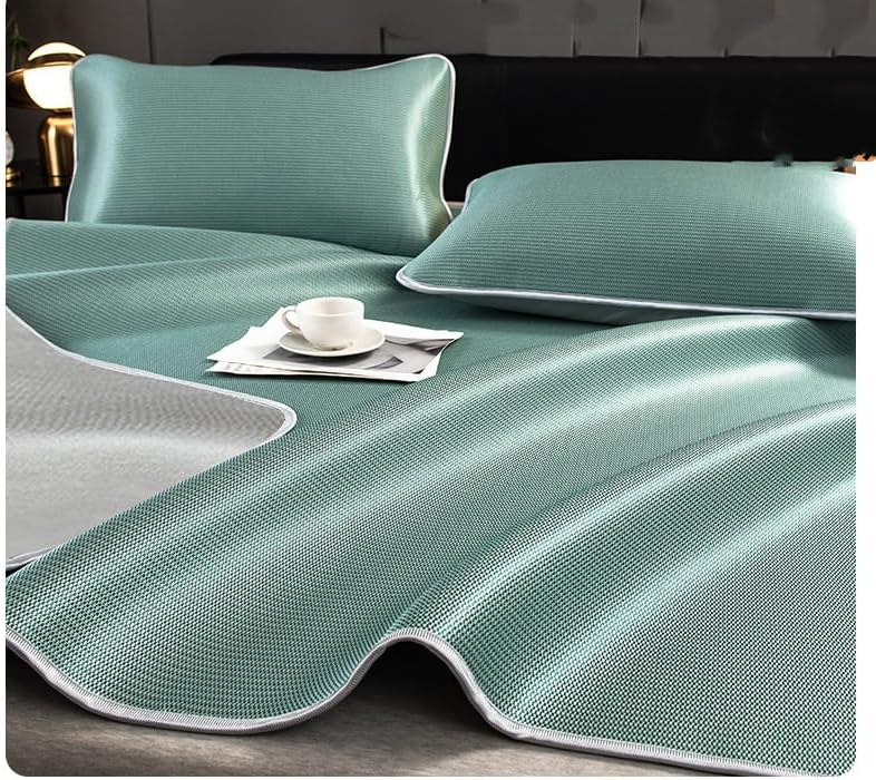 Ice Silk mat Three-Piece Summer air-Conditioning Soft mat Bed fit, 180cmx200cm