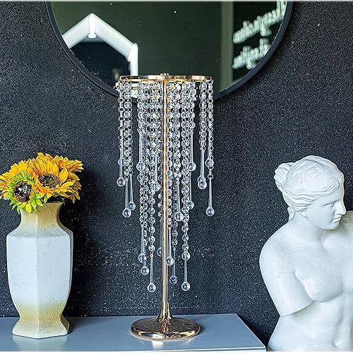 Miniatura 8 de 10 centros de mesa de cristal para mesas, soporte de flores plateadas para boda, fiesta, centro de mesa, decoración del hogar