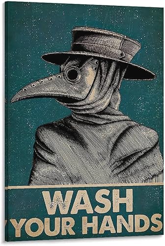 Póster con texto en inglés Wash Your Hand, Wash Your Hand, Wash Your Hands, Wash Your Hands, Wash Your Hand, Wash Your Hand, Wash Your Hands, Wash