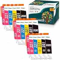 Multipack Inchiostro 2inkjet Canon 12 Cartucce D'inchiostro Compatibili Per Stampanti Canon PIXMA MP560, MP620, MP630, MP640 - Modelli PGI-220 E CLI-221 Cartucce 2inkjet - Foto 7
