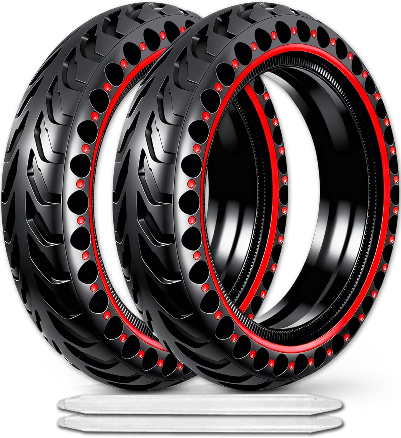 2-Pack 50/75-6.1 Scooter Tire Tubeless, Upgrade Your Scooter with 8.5x2.0 Airless TIres, Puncture-proof, 8 1/2 x2 Replacement Tyre Compatible with Gotrax GXL V2/XR/APEX, Hiboy S2, etc