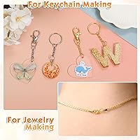 Vista 2 de PAXCOO Kit de 990 piezas para hacer llaveros, suministros para manualidades de llavero que incluyen ganchos para llavero, cierres de langosta