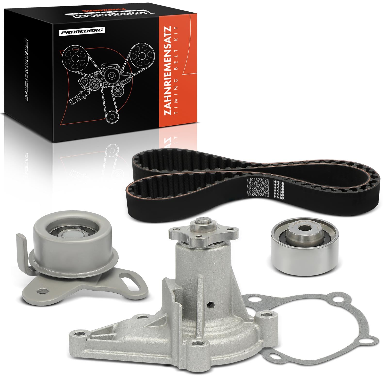 Frankberg 1x kit de correa de distribución + 1x bomba de agua 2441022000 | Compatible con: Accent Sedán X-3, Coupé GK, Getz TB, Río II JB, Elantra Saloon XD, Cerato LD, Salón Rio II JB, Acento II