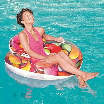 Bestway 43186E Candy Delight Lounge Pool Float, Multi-Colored