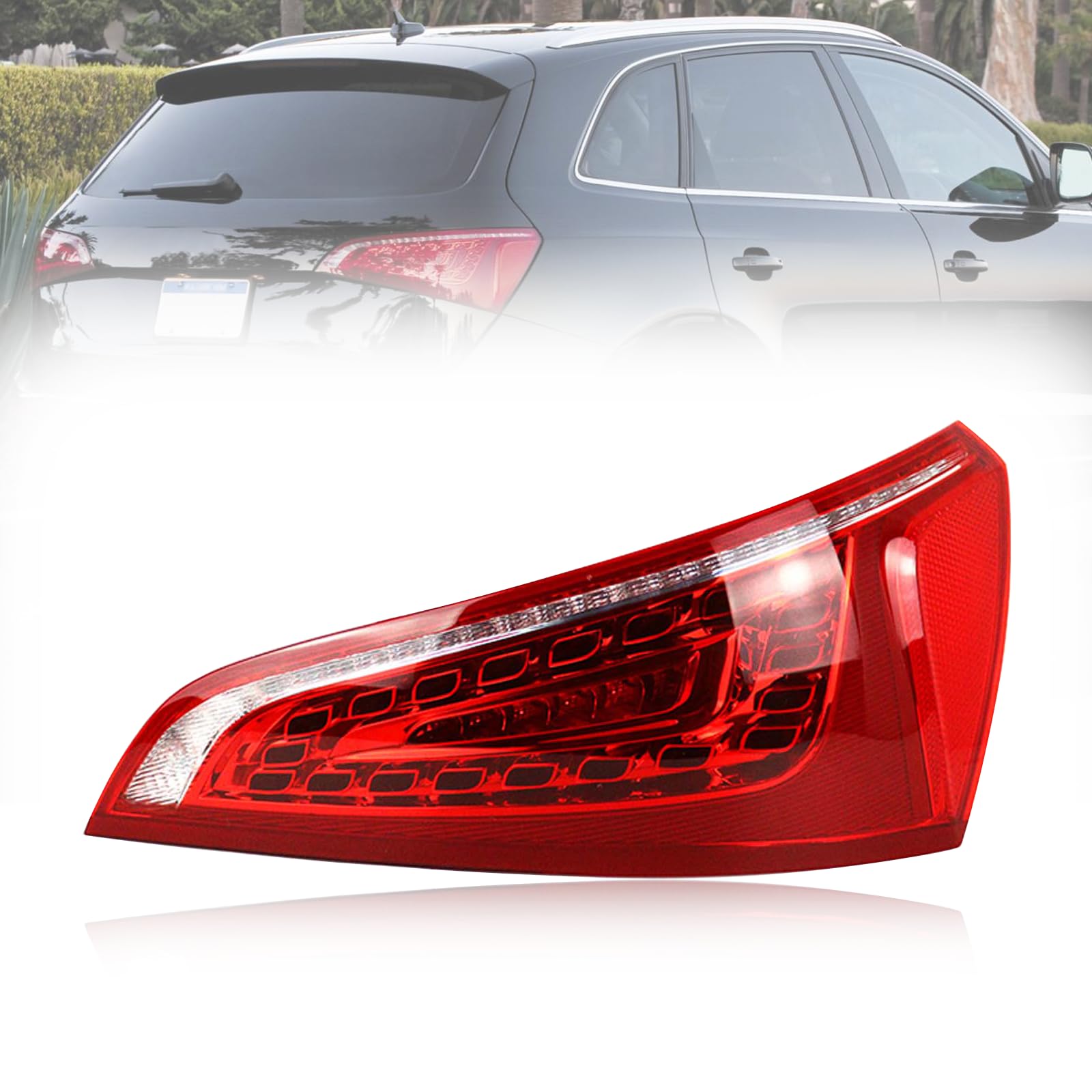 TiJeRa Destro Luce Posteriore a LED per Audi Q5 2010 2011 2012 2013 ‎8R0945093A 8R0945094A Luci Posteriori Dell'Auto