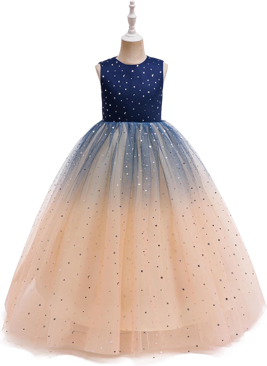 Glamulice Princess Sparkle Tulle Dress Flower Girls Ombre Dresses Bridesmaid Wedding Pageant Party Holiday Ball Gown - Image 2