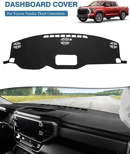 Miniatura 2 de FIILINES - Cubierta para tablero, accesorio para tablero de malla antideslizante, parasol sin reflejos y protector compatible con Toyota Tundra