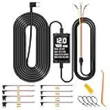 Dash Cam Hardwire Kit with Digital Voltage Display & Adjustable Protection, 12V-24V to 5V/3A, 3-Lead USB-C Hardwire Kit w/Low Voltage Cutoff & 24H Parking Mode, Car Truck SUV