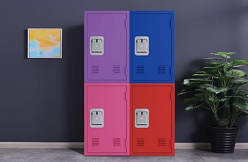 Miniatura 10 de Campfun Armario de almacenamiento de metal para taquilla, armario individual de 24 pulgadas de alto, armario de almacenamiento pequeño de fácil