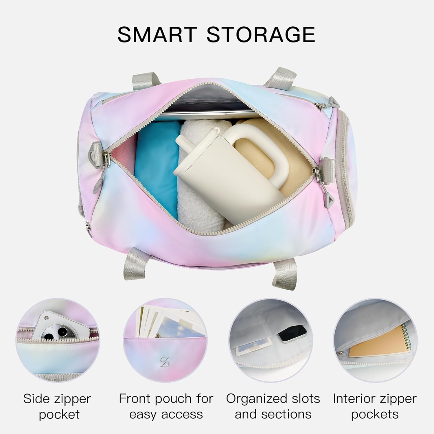 STELLE Dance Bag for Girls Ballet Bag Gifts for Girls Waterproof Sports Gymnastics Bag with Shoe Compartment Cheer Duffle Bag