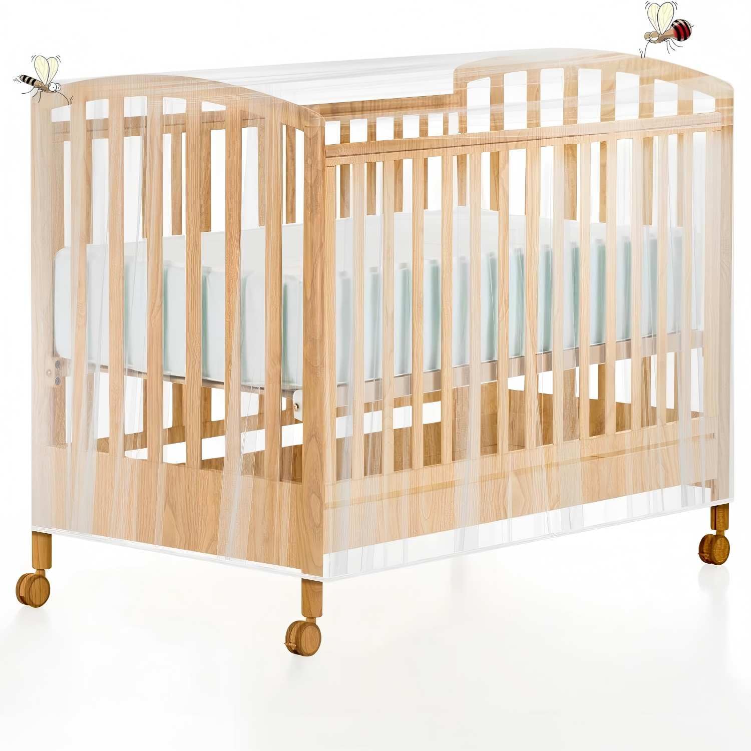 faburo Zanzariera Lettino Bambini per Passeggino, Seggiolino Auto, Culla e Lettino da Viaggio Adatto sia per Attività al Chiuso che All'aperto, 145 * 80 * 90cm