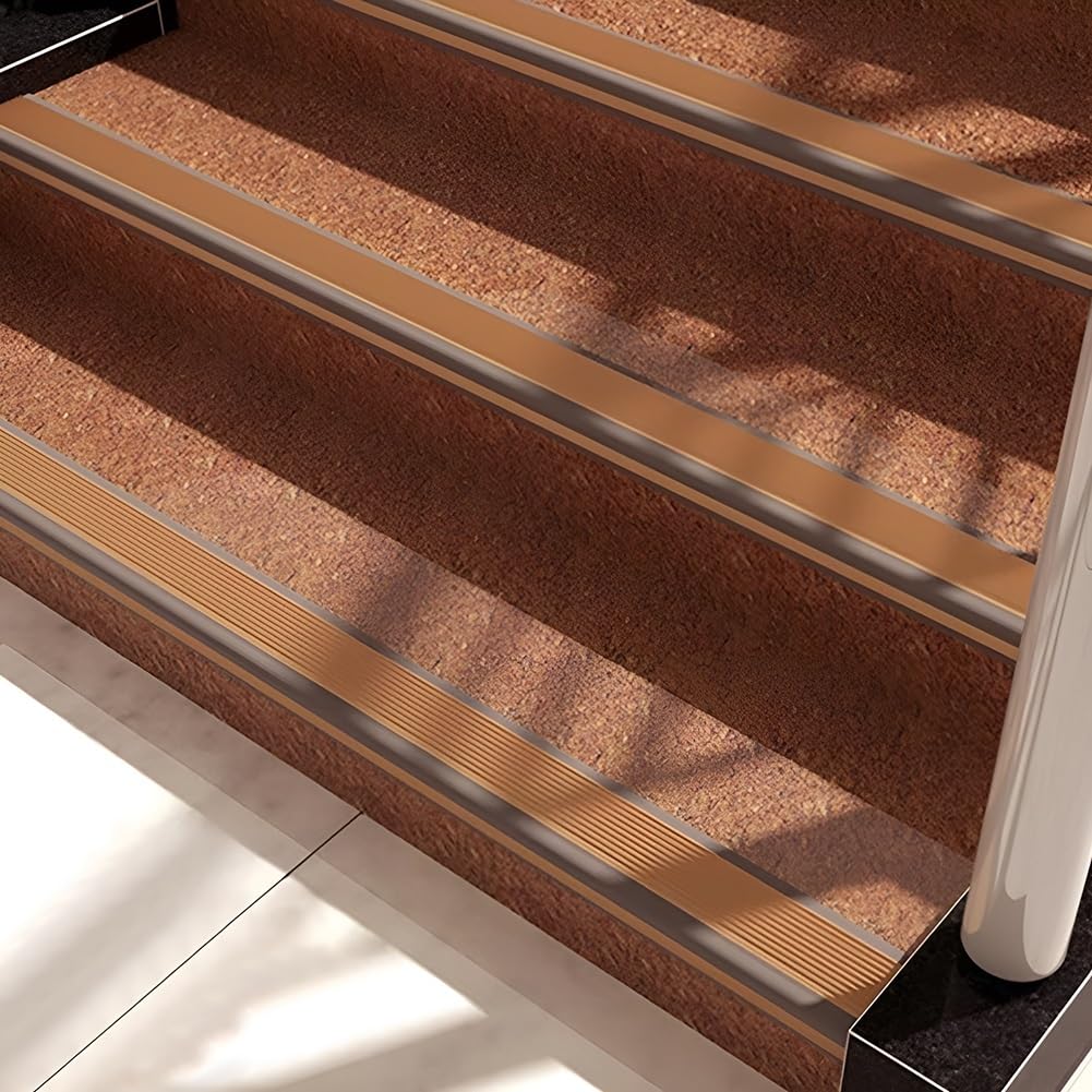 PVC Treppenkantenprofil 5x2.5cm Selbstklebend Treppen-Kantenschutz 100-2000cm Antirutsch-Profil Treppenprofile(Blau,16.4 ft/500 cm)