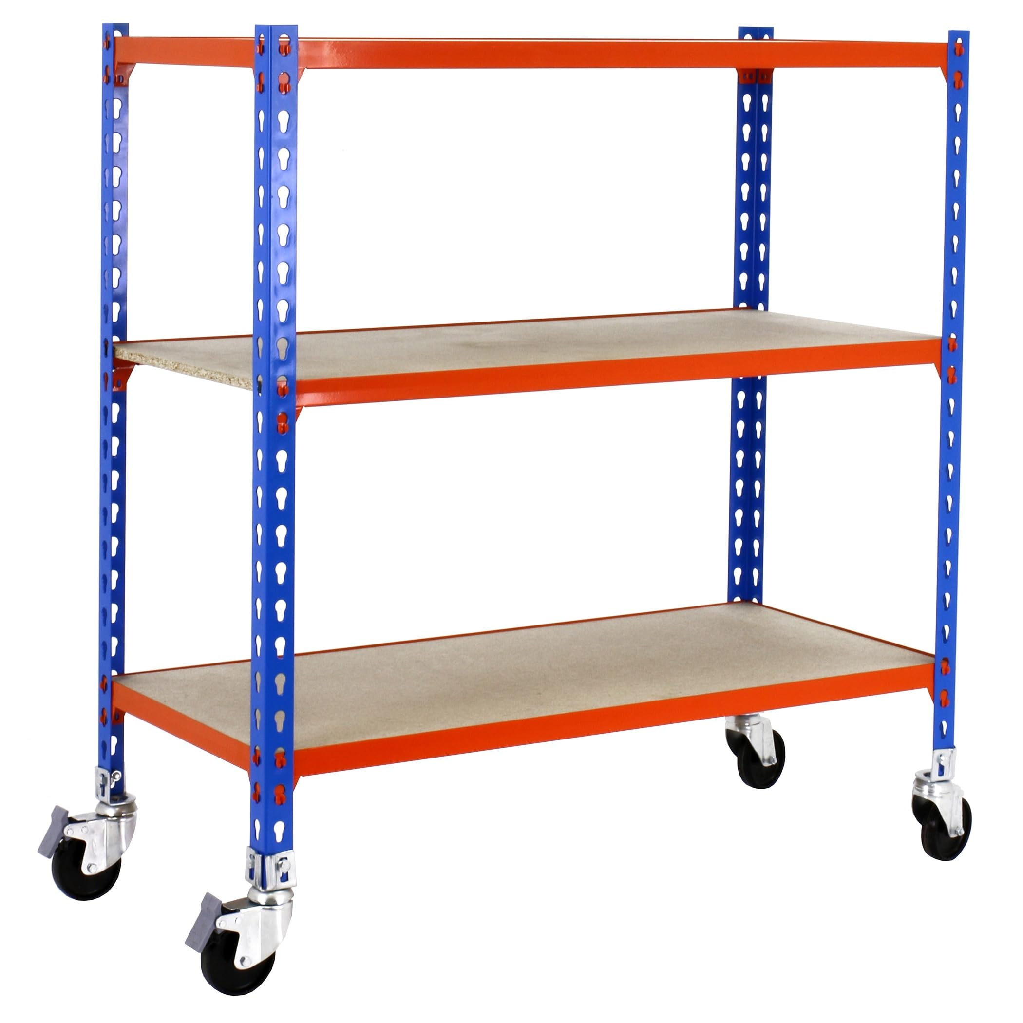 Simon Rack Metallregal mit Rollen 975x800x500 mm - Maderclick