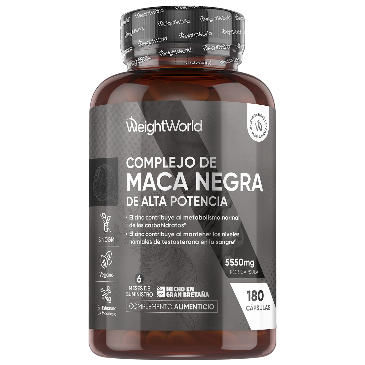 Maca Negra y Amarilla Andina Complex 5000mg de Potencia-100:1-6 Meses de Suminis