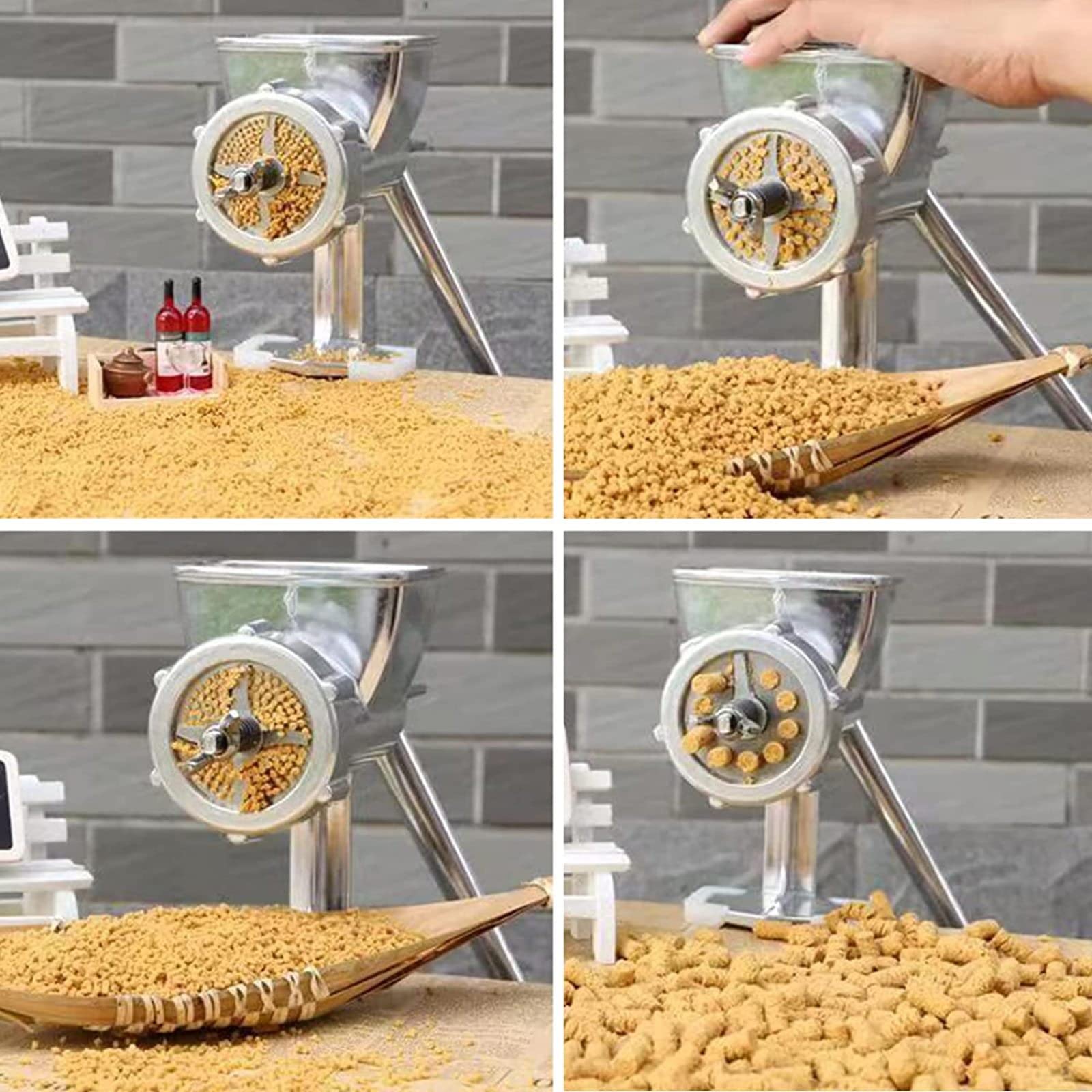 Tierfutter Pellet Maschine, Manuelle Futter Pellet Maschine, Haushalts Haustier Hunde Katzen Futter Hersteller, Köder Granulator Pelleter für Vögel, Angeln, für Fische, Papageien, Kinn, Indigo,2,5 Mm