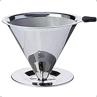 Coador de Café 103 Filtro Inox Reutilizável Premium – Peneira de Aço Durável e Sustentável, Sem Uso de Papel, Econômico e Ecológico, Fácil de Usar e Limpar, Preserva o Sabor Natural do Café PREMIUM